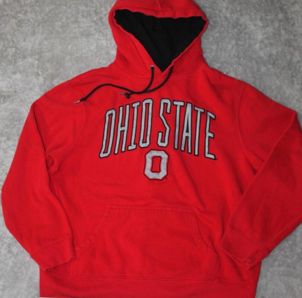Ohio State Buckeyes Sweatshirt Mens Medium Red NCAA Football Pullover Hoodie